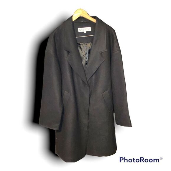 NWOT Nine West Notch Collar Soft Wool Blend Coat - Picture 1 of 8